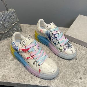 Jimmy Choo Diamond Light Maxi F Sneakers Women Leather With Graffiti Sailor Moon White/Blue