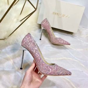 Jimmy Choo Love Pumps Women Glitter Degrade Fabric Pink