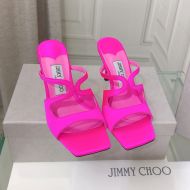 Jimmy Choo Anise 85 Heeled Slides Women Satin Rose