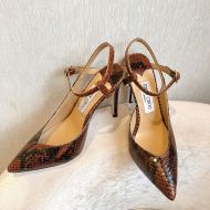 Jimmy Choo Fetto 100 Slingback Pumps Women Leather Snake