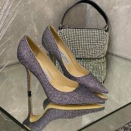 Jimmy Choo Love Pumps Women Glitter Degrade Fabric Purple/Grey