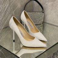 Jimmy Choo Love Pumps Women Glitter Degrade Fabric White