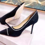 Jimmy Choo Love 85 Pumps Women Suede With Pearls Black