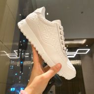 Jimmy Choo Monza Sneakers Women Leather With Embossed Logo White