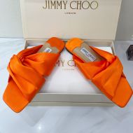 Jimmy Choo Narisa Slides Women Satin Orange