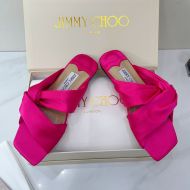 Jimmy Choo Narisa Slides Women Satin Rose