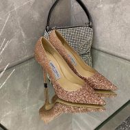 Jimmy Choo Romy Pumps Women Glitter Fabric Rose Gold