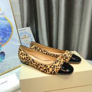 Jimmy Choo Watson Flats Women Leopard Print And Patent Leather Brown/Black